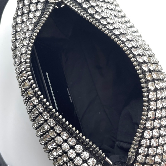 ALEXANDER WANG Black Heiress Bag Mesh Crystal Rhinestone Mini Heiress Pouch - Picture 11 of 15